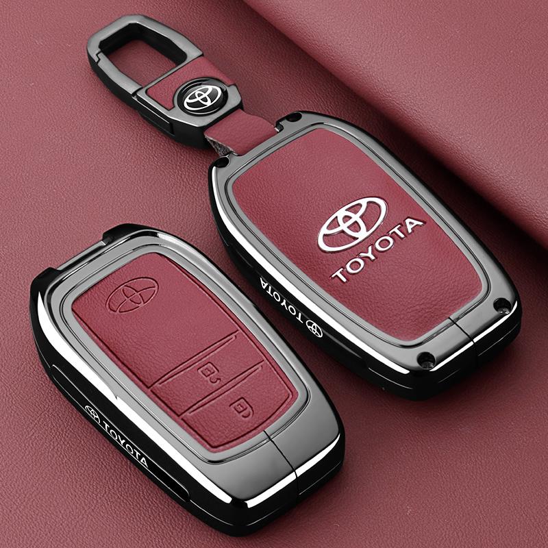 

Key Fob Cover Case Compatible with Toyota RAV4 Prime Corolla Cross Tundra Grand Highlander Venza Sienna Land Cruiser Fortuner