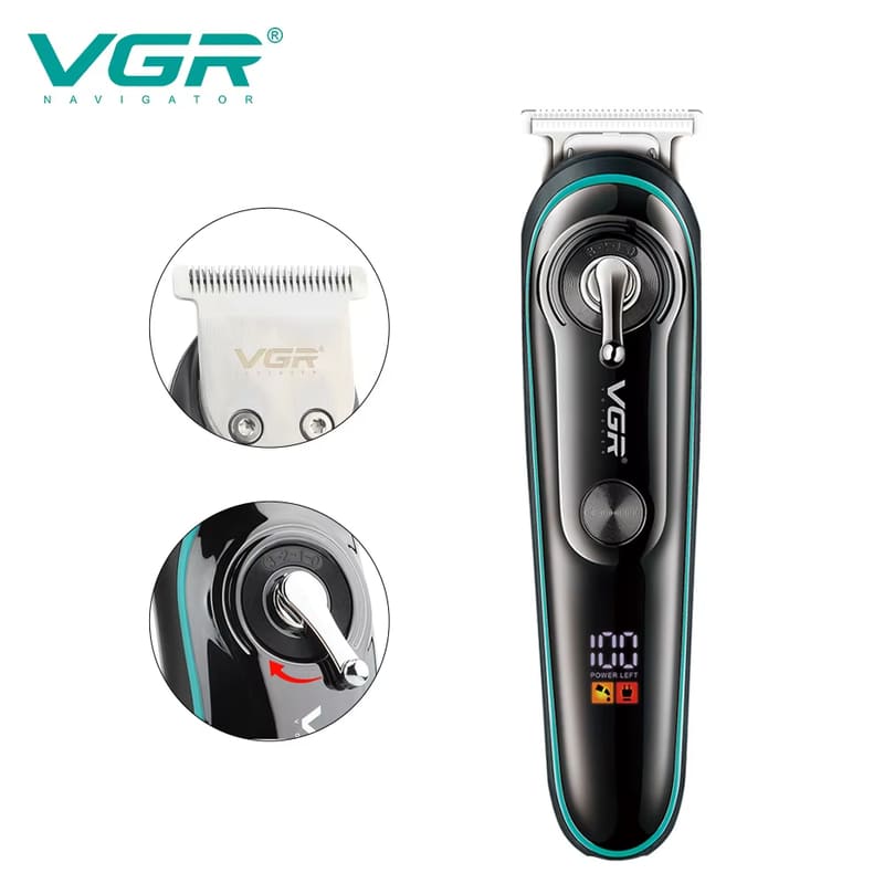 New Electric Hair Clipper LCD Digital Display Hair Salon Oil Head Sharp Blade Rechargeable Dual-purpose Men's Electric Hair Clipper Razor