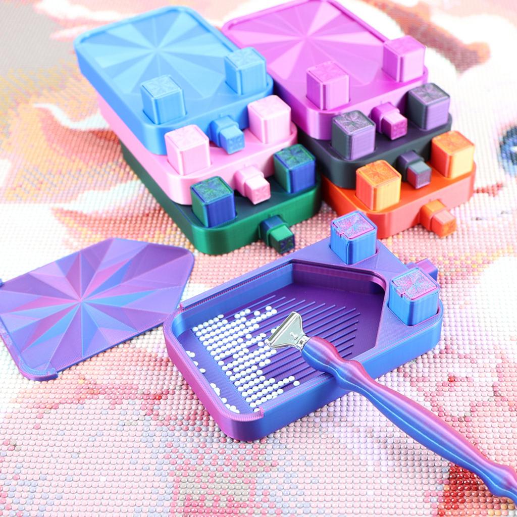 Efficient Beads Painting Accessory Tray Includes Cover And Small Bin For Spill Proof Crafting Easy To Cleaning