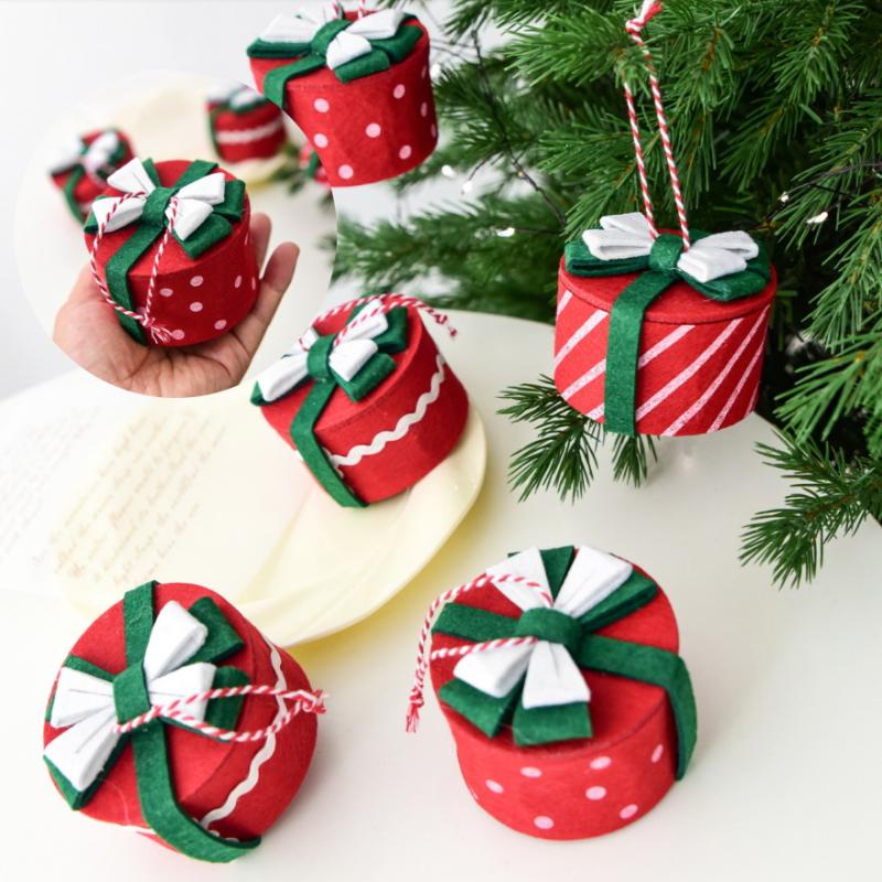 Christmas Tree Ornaments Decoration Festive Christmas Mini Candy Box Ornaments Christmas Tree Suitable For Christmas
