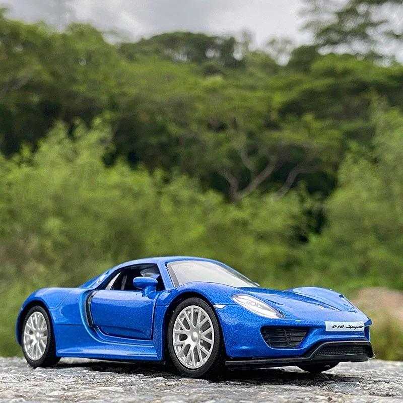 1:36 Porsche 918 Sports Car Alloy Model Diecast Toy Vehicles Metal Toy Car Model High Simulation Collection Kids Toy Gift A37