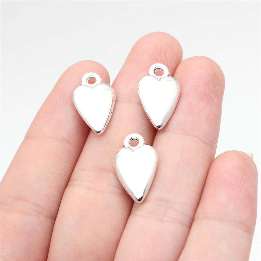 Charms Peach Heart-shaped Love Pendants Vintage Jewelry Supplies ZC094