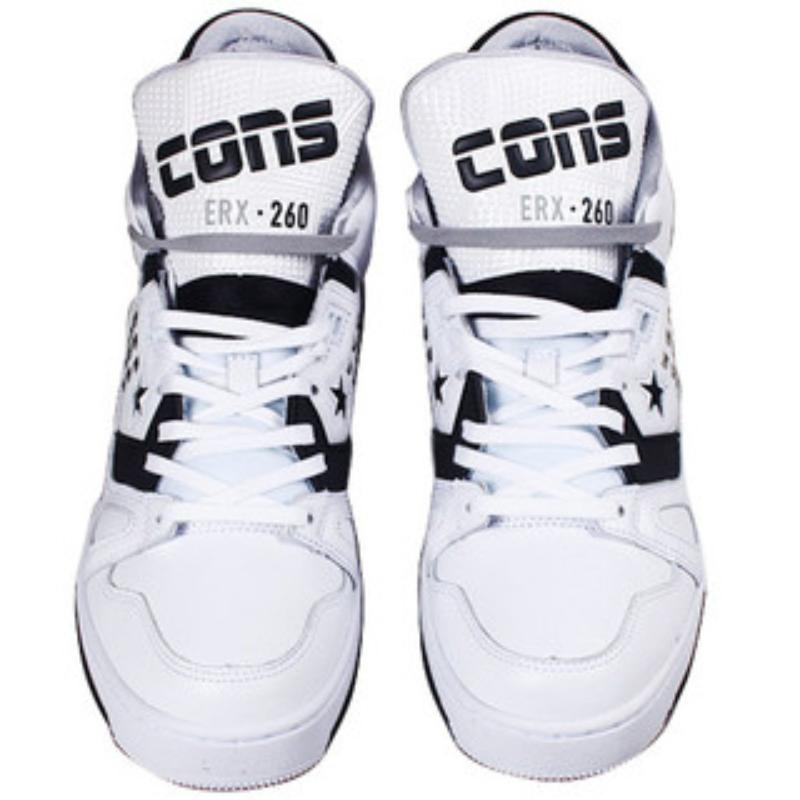 JUST DON x Converse ERX 260 Mid Sports Comfort Mid-top Retro Basketball Shoes Unisex White and Black
