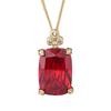 New Jewelry Copper Bottom Gold Plated Fashion Imitation Color Treasure Dafang Diamond Gold Pendant Necklace 20 * 28