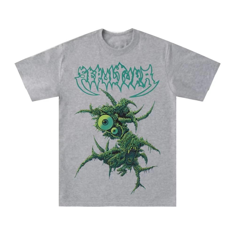 Sepultura Arisen TShirt Crew Neck Short Sleeve 100 Cotton Comfortable Apparel Unisex Vintage Street Style Y2K Spring Summer