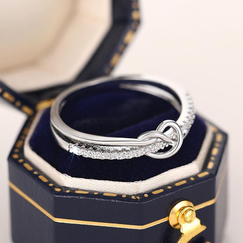 Korean Version of Qixi Festival Love Winding Design Ring, Exquisite Design Ring Women, Daily Matching