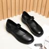 Comfortable leather shoes spring and summer, new women's shoes soft leather soft sole work shoes non-slip women's single shoes