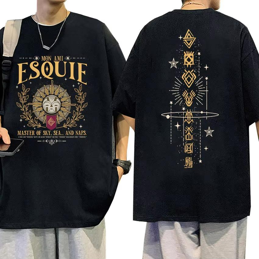 Summer Adult Clair Obscur Expedition 33 Merch Mens Womens 100 Cotton Printed Tshirts Trendy Street Wear Fashion Soft Loose