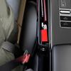 PU Leather Car Organizer Console Seat Crevice Storage Box Slit Gap Filler w/Charging Cable Hole Car Stowing Tidying