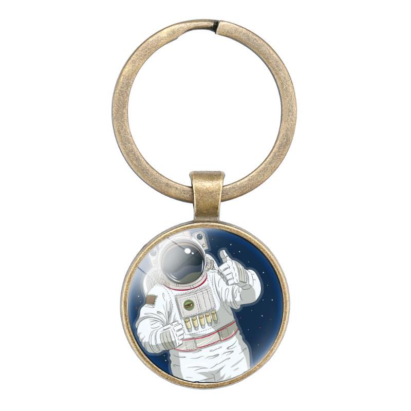 Nasa Logo Enkelzijdige Edelsteen Sleutelhanger Cartoonstijl Gemengd Materiaal Sleutelhanger