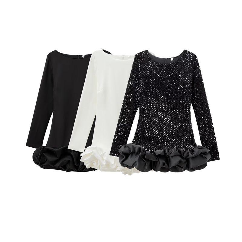 Kaslead New Arrival Women's Clothing Fashion Style Fashion Minimalist Ballet Style Dress Long Sleeves Dress