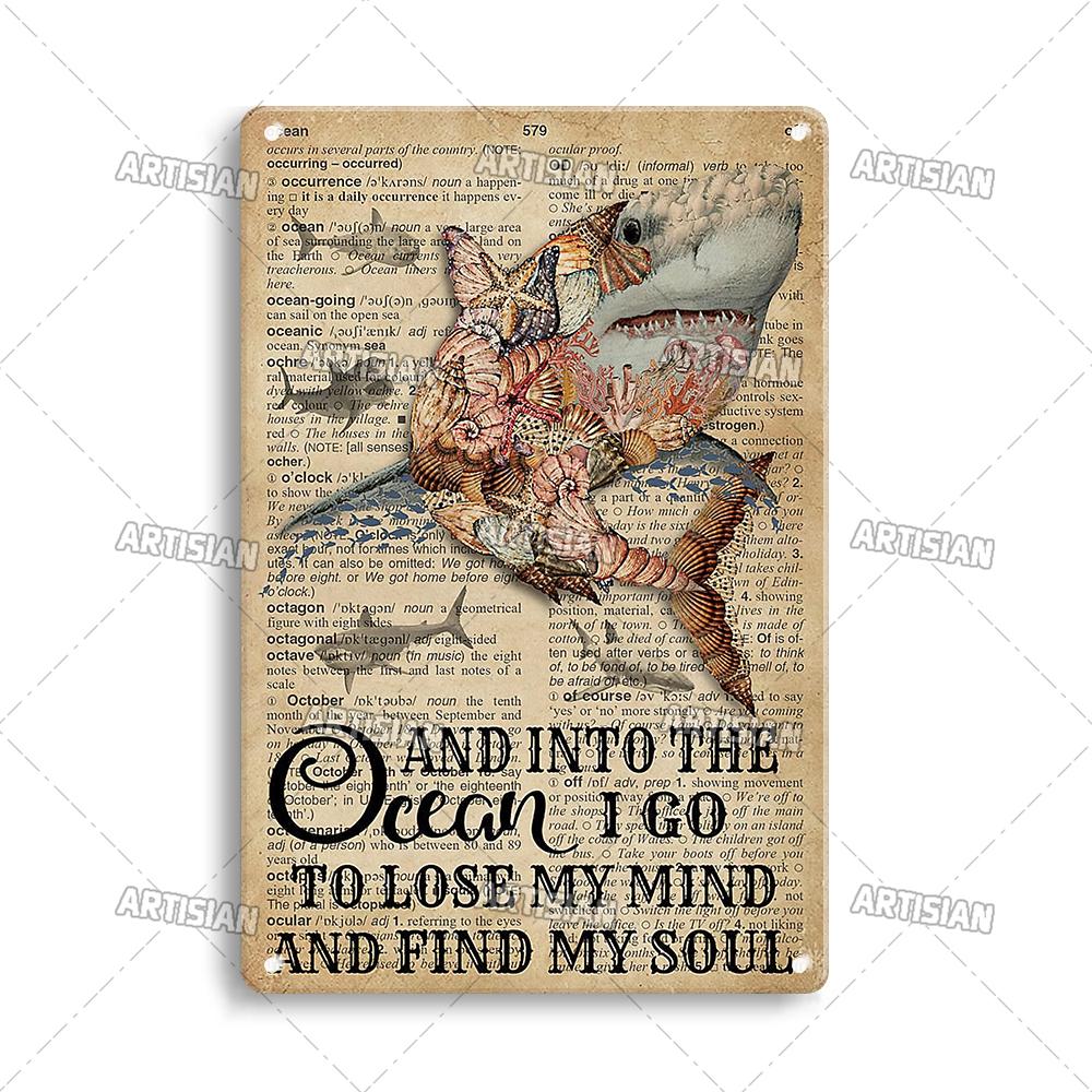 Artisian Swimming Metal Poster Diving Tin Sign Sport Decorative Plaque Ocean Wall Decor Garage Bar Pub Club Hotel Cafe Kitchen