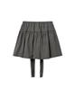 Lougeu Twist Tie Mini Skirt_Gray