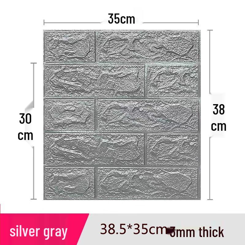

3D XPE Пена Самоклеящиеся Кирпичные Наклейки на Стену - 35x38.5см Декоративные Обои Single Piece