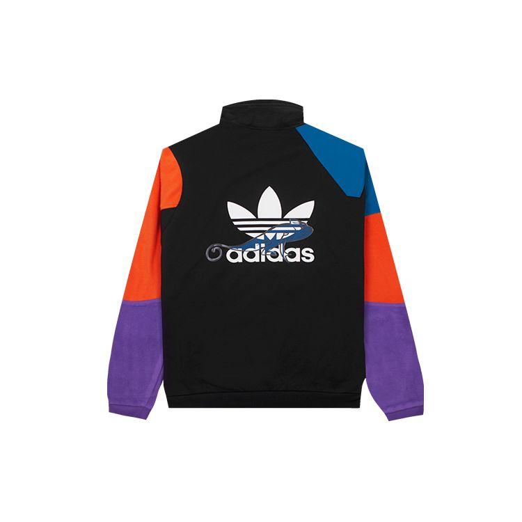 adidas Originals Men's PT3 Half Zip Fleece Jacket Black Rainbow FM3680