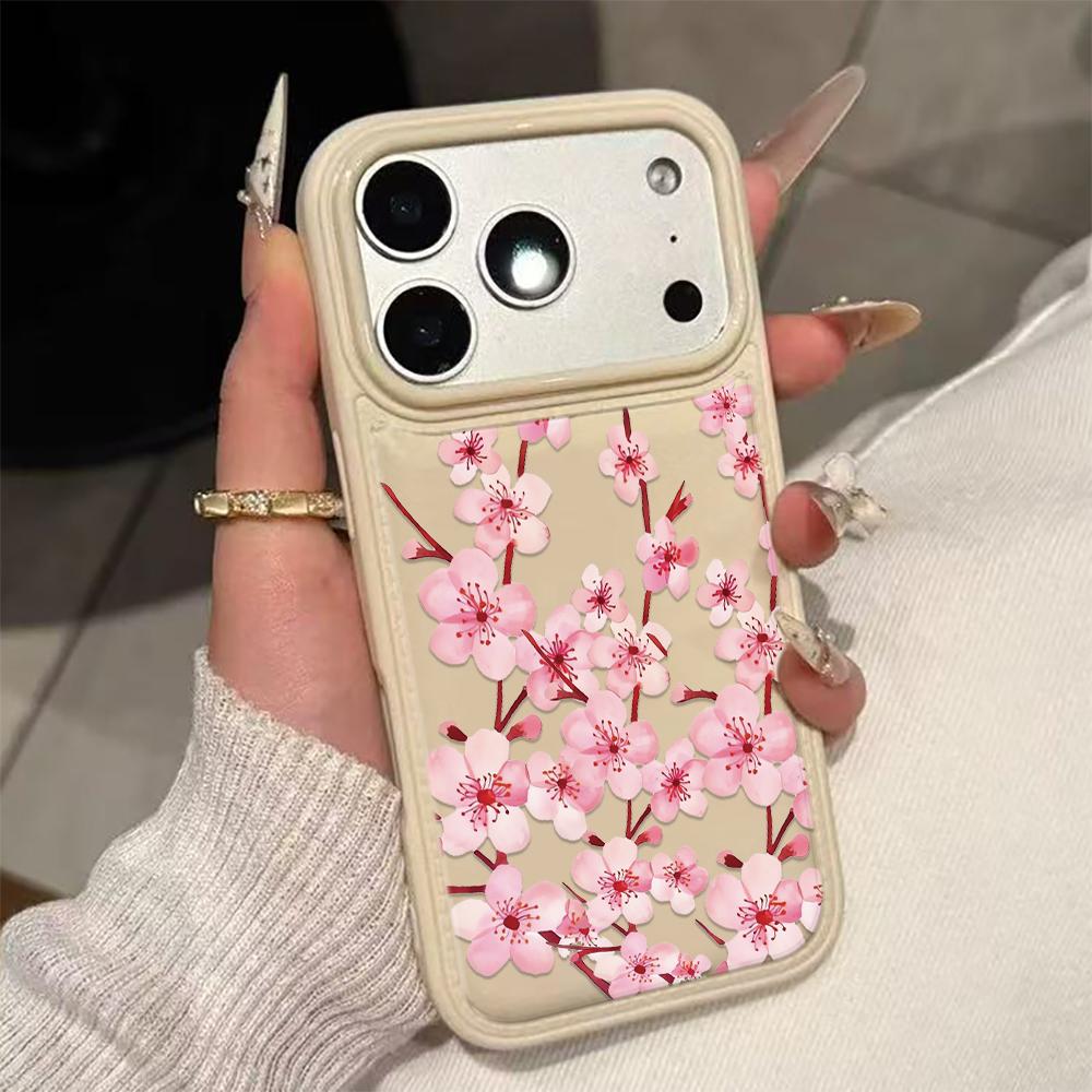 Coffee Colored Flowers Phone Case For IPhone 17 17Air 16 15 Case For IPhone 11 13 12 14 Pro Max 16 15 14 Plus Cover Case Funda