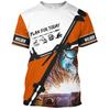 Welder Work Chart Fashion Personality Creative Printed T-shirt Men's Round Neck Casual Large T-shirt