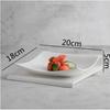 Square Household Folding Plate Western Food Fruit Dessert Plate European Creative Ceramic Breakfast Plate Cold Vegetable Plate