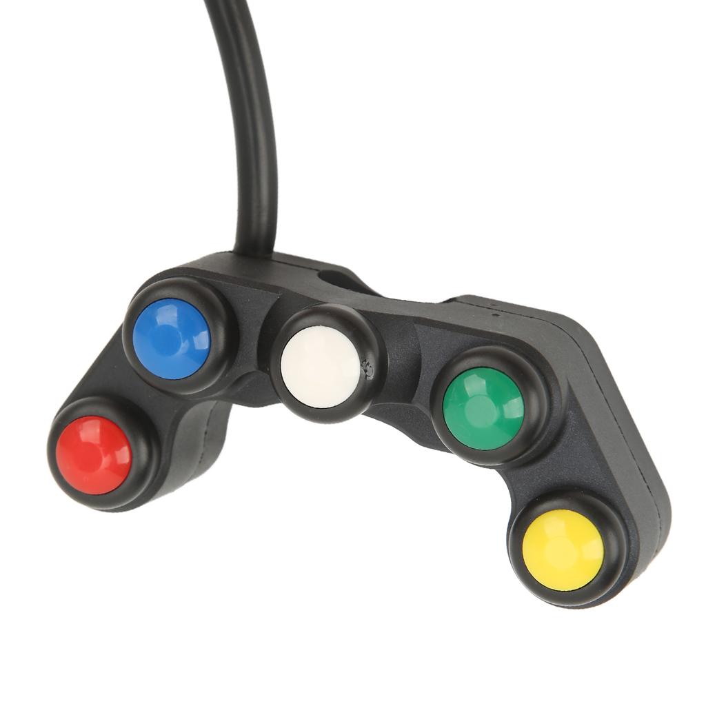 Motorcycle Handlebars Control Switch 5 In 1 Multi Function Headlight Turn Light Horn Switch for 2.2cm Handlebars