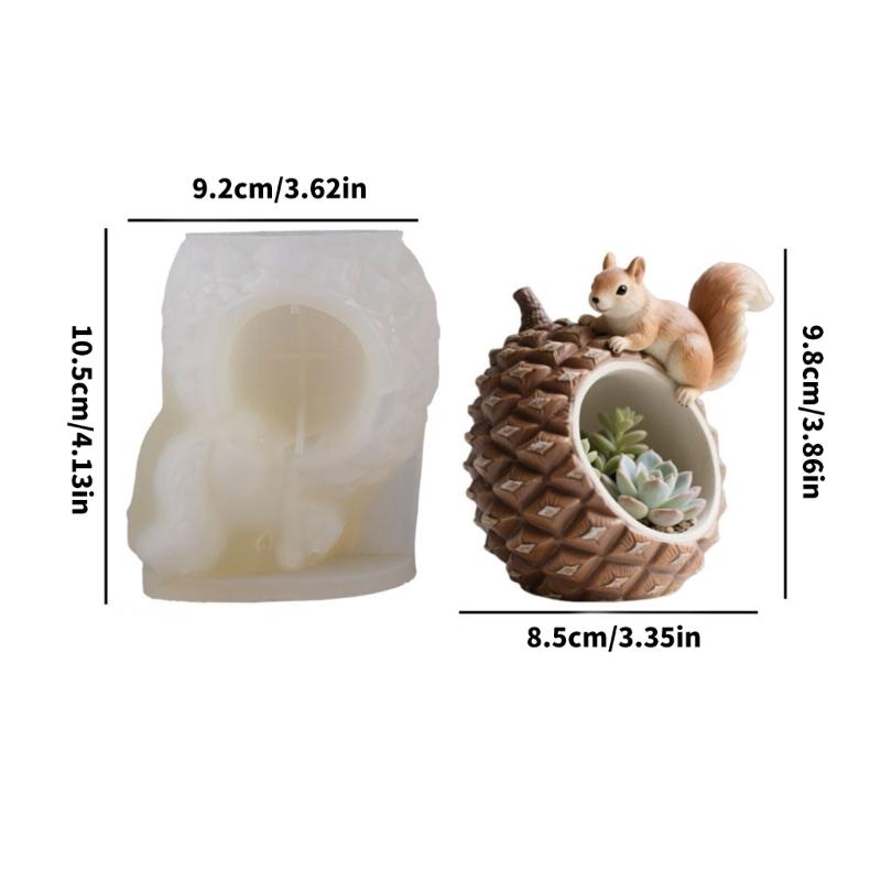 Flexible Silicone Pinecone Planter Mold Crafting Decorative Containers For Resin Cement Candle Handmade Gifts
