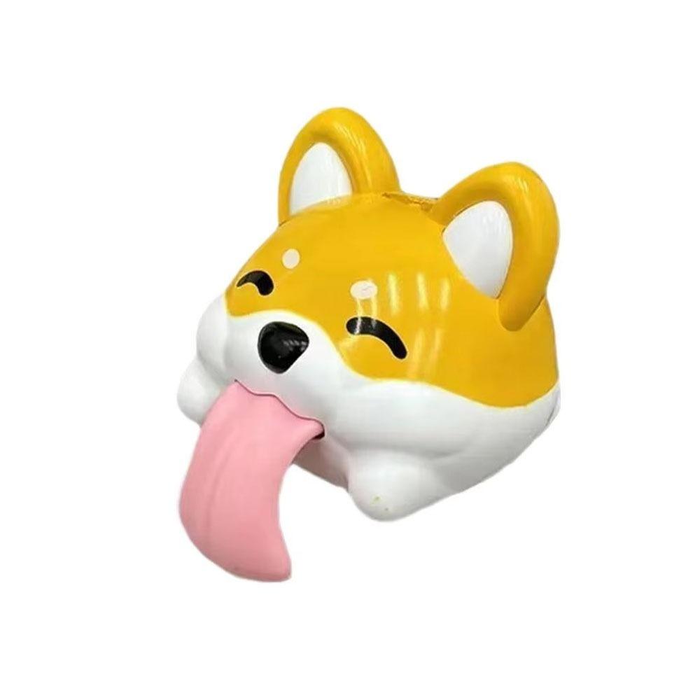 Cartoon Corgi Funny Figurine Plastic Corgi Car Pendant Creative Dog-Shaped Pendant  Gift