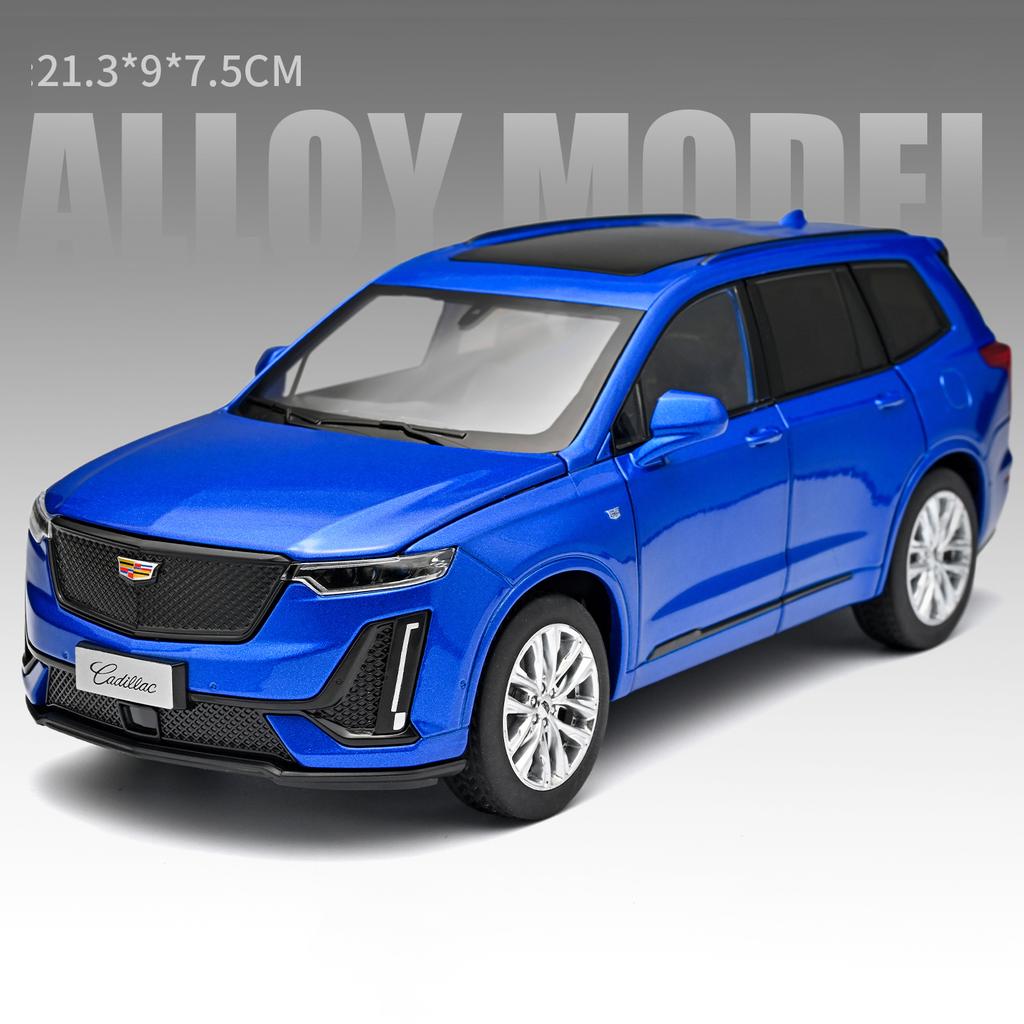 1:24 Cadillac XT6 SUV Alloy Car Model Diecast Metal Off-road Vehicles Car Model Sound and Light Simulation Collection Decoration