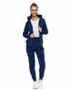 Women's Sweatshirt with Hood, Cotton, Fashionable, Zipper, Soft, MORAJ S NAVY