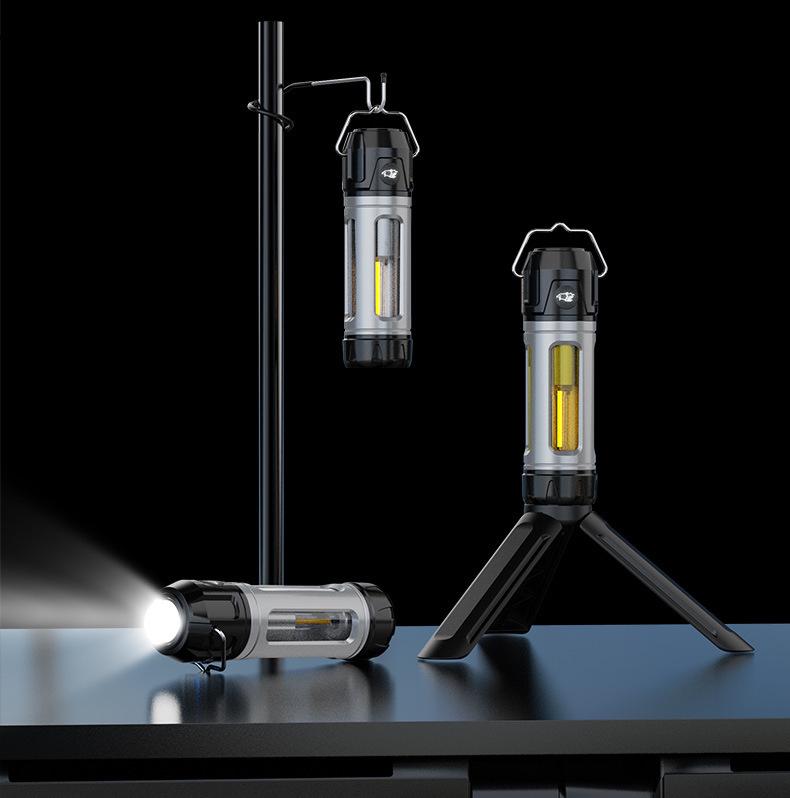 New Multi-functional LED Camping Lantern with Stepless Dimming, Hook, Atmosphere Light, and Flashlight