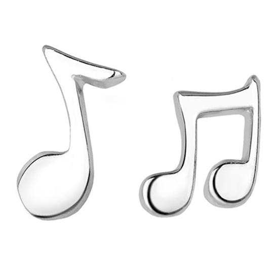 Smykker Charm Asymmetri Hypoallergenic musikknoter Sølvfarge øredobber øredobber