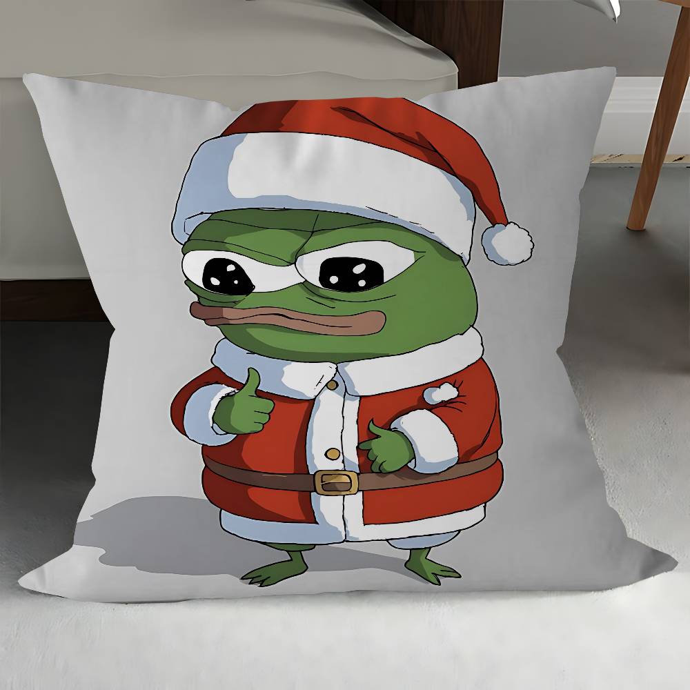 Cartoon P-Pepe The Frog Pillow Cover Design Cushion Cover Decor Holiday Decorati