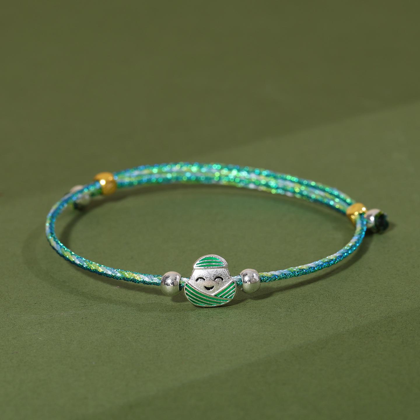 Handmade Five-Color Dragon Boat Festival Zongzi Bracelet for Kids & Adults