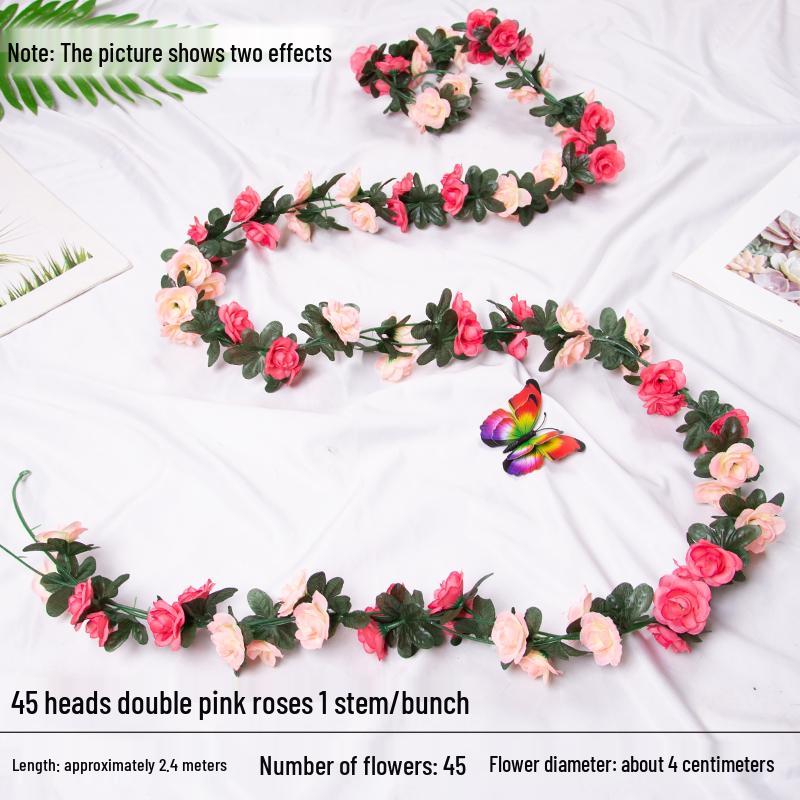 Artificial Rose Vine Floral Ceiling Decor