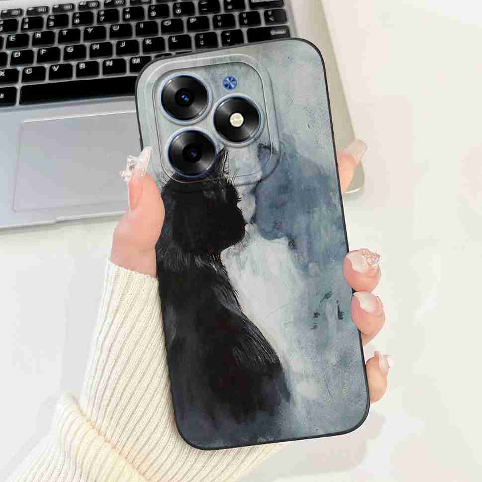 Pink Cat For Tecno Spark Go 2024 Cases BG6 Soft Silicone Cover For Tecno Spark 20 Spark20 SparkGo 2024 Casing Phone Case
