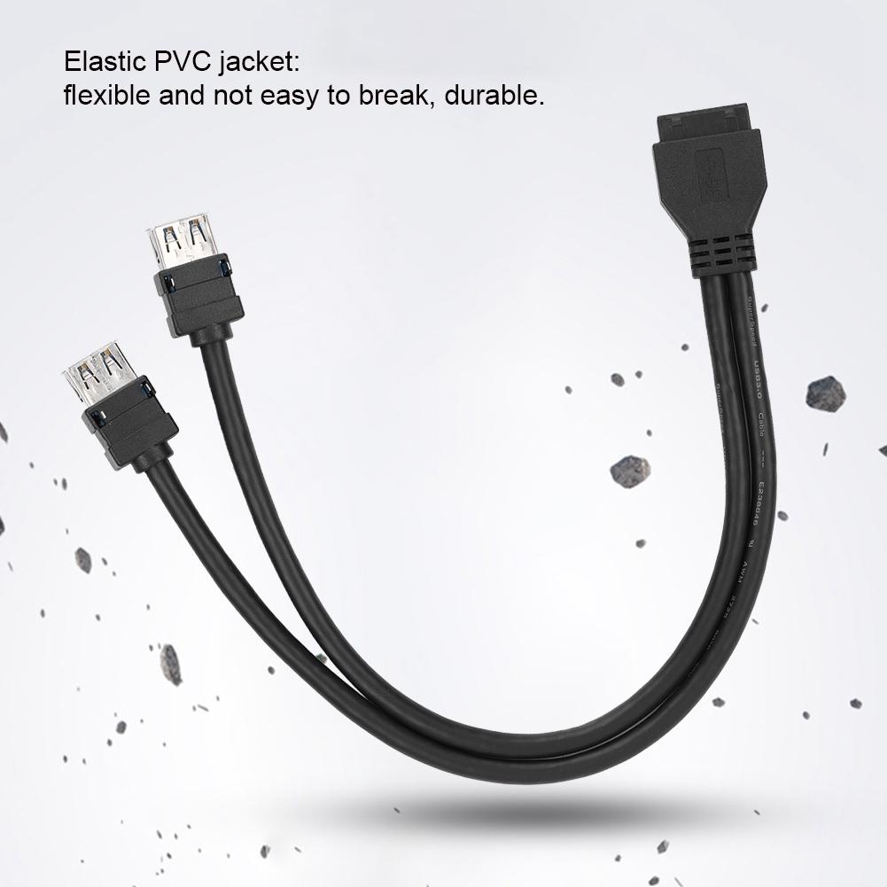 USB3.0 19 20PIN Desktop Front Motherboard Panel Mount Cable with Fixed Feet