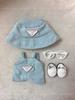 Labubu First and Second Generation Baby Clothes Labubu Triangle Sweater Overalls Hat Set Can Be Worn for Sitting Parties Accesso