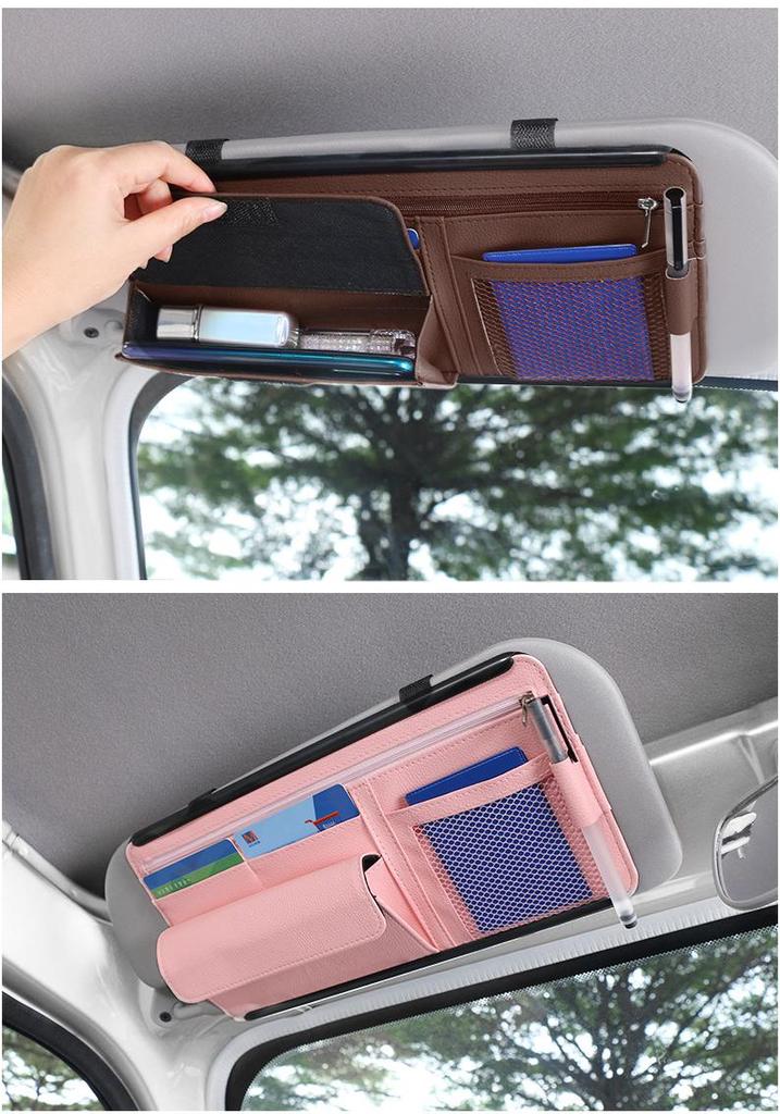 Car Sunshade Glasses, Document & Card Holder Storage Bag