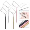 Handheld Stainless Steel Fan-Shaped Lash Inspection Mirror for Eyelash Extensions