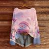 Women's Fashion Christmas Print Lightweight Sweater Casual Long-Sleeve Knit Pullover Top