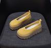 Female Big Head Ugly Cute Casual Fashion Versatile Round Head Thick Sole One Pedal Dad Shoes Woman