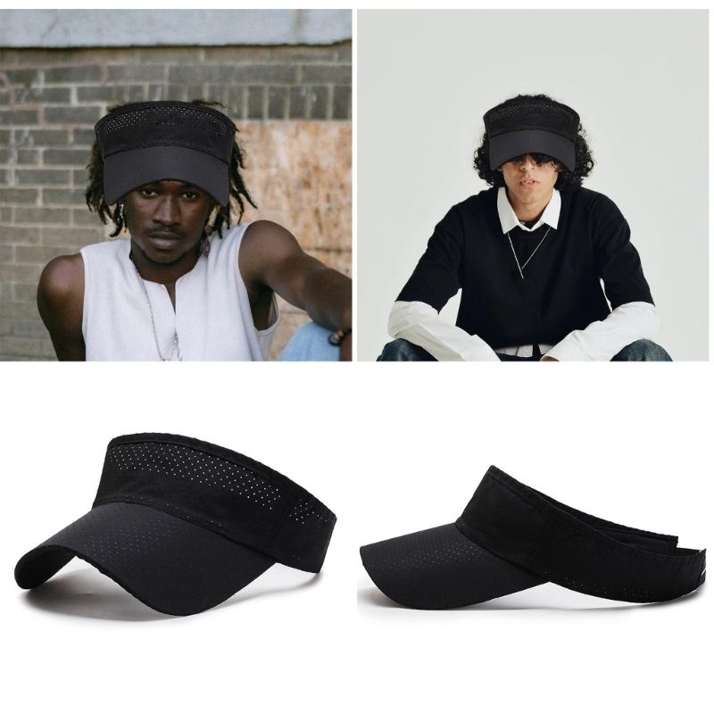 Quick Drying Breathable Mesh Sun Hat Unisex Adjustable Open Top Hat for Outdoor Sport Summer Travel Cycling Headwear
