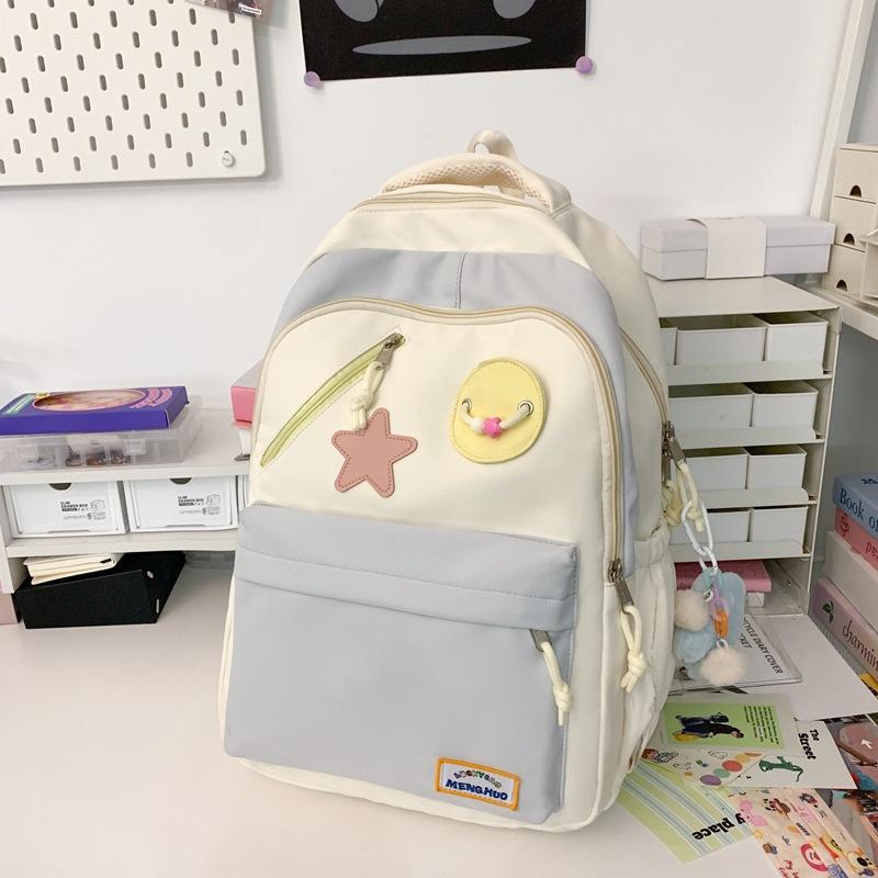 Campus junior high school student schoolbag female college student simple Korean version large capacity computer travel bag lightweight high school b