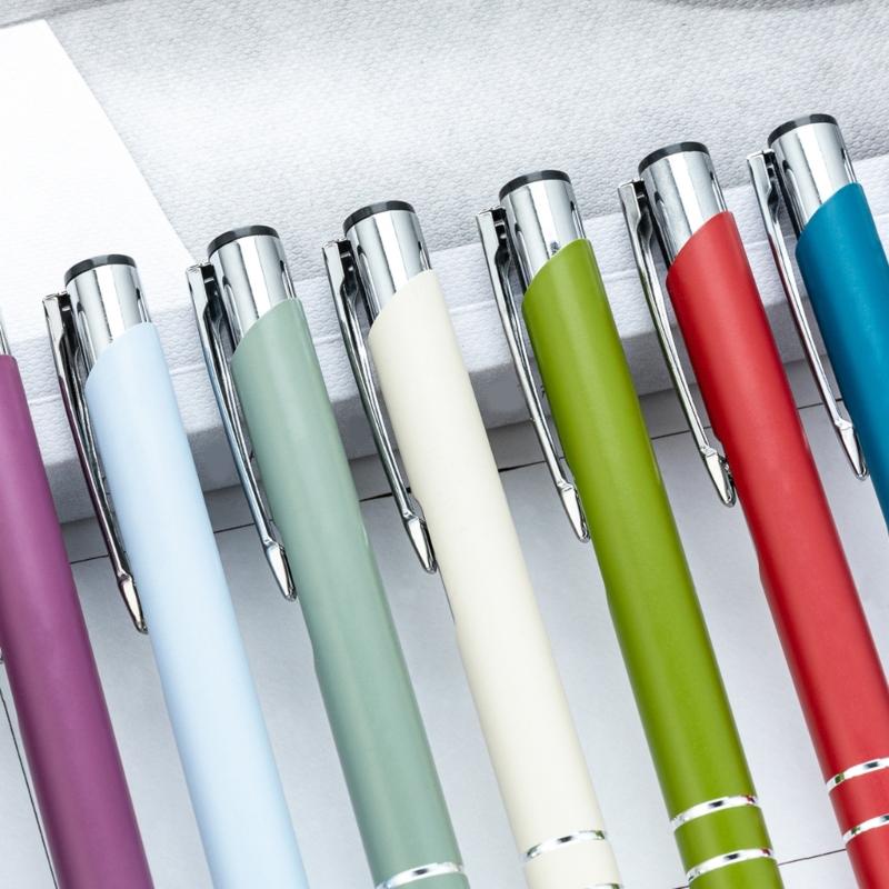 6 Pcs 1.0mm Ballpoint Pen Smooth Writing Pen Black Ink Stationery Pen Metal Retractable Ballpoint Pen for School