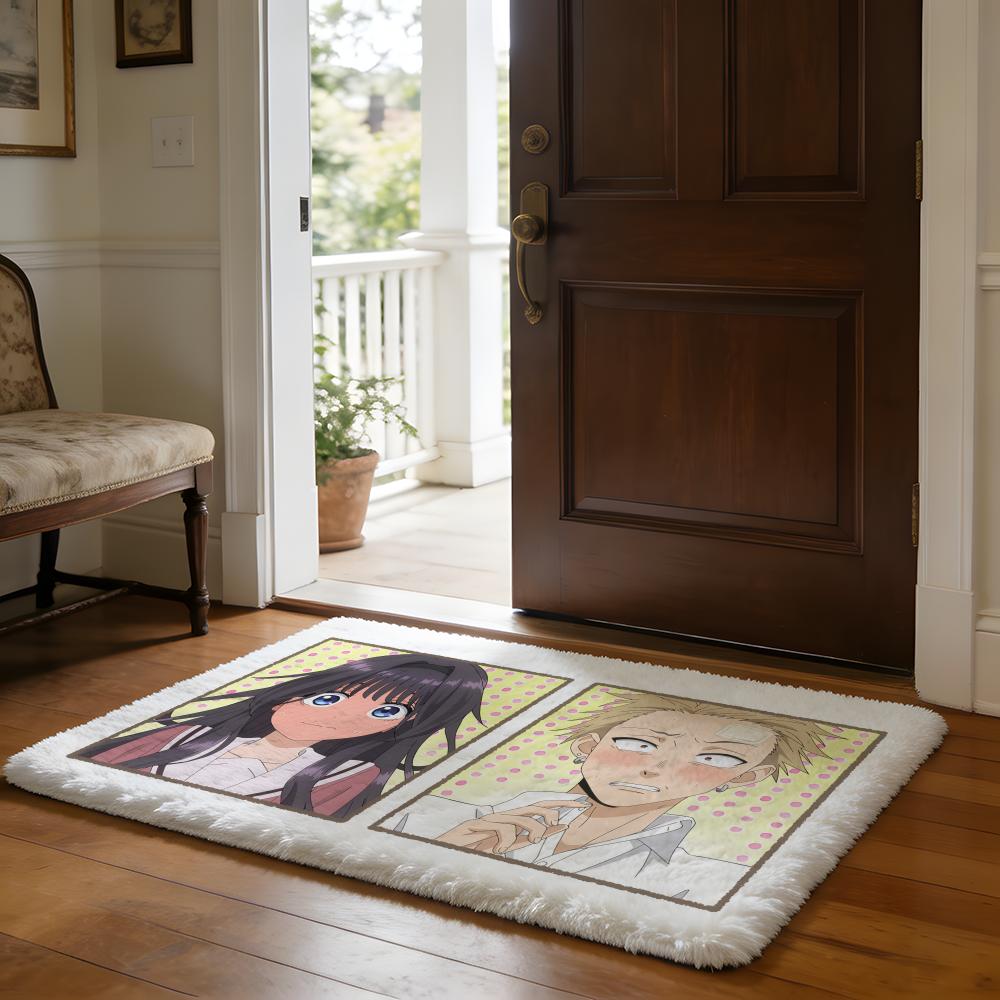 Floor Mat Soft Flannel Rug Non Slip Absorbent Mat for Bathroom Bedroom Home Decor Rapper W WAKE UP LUCKI