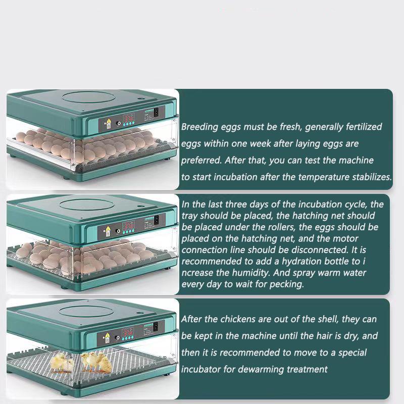 16/24/30 Brooder Eggs Incubator Fully Automatic for Chicken DuckGoose Auto Turner Electric Equipment Hatchery Poultry Farm Tools