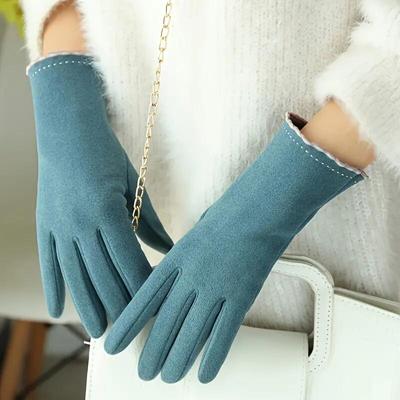 Ladies Gloves For Winter Plus Fleece Warm Touch Screen Suitable For Driving Cycling Windproof Gloves