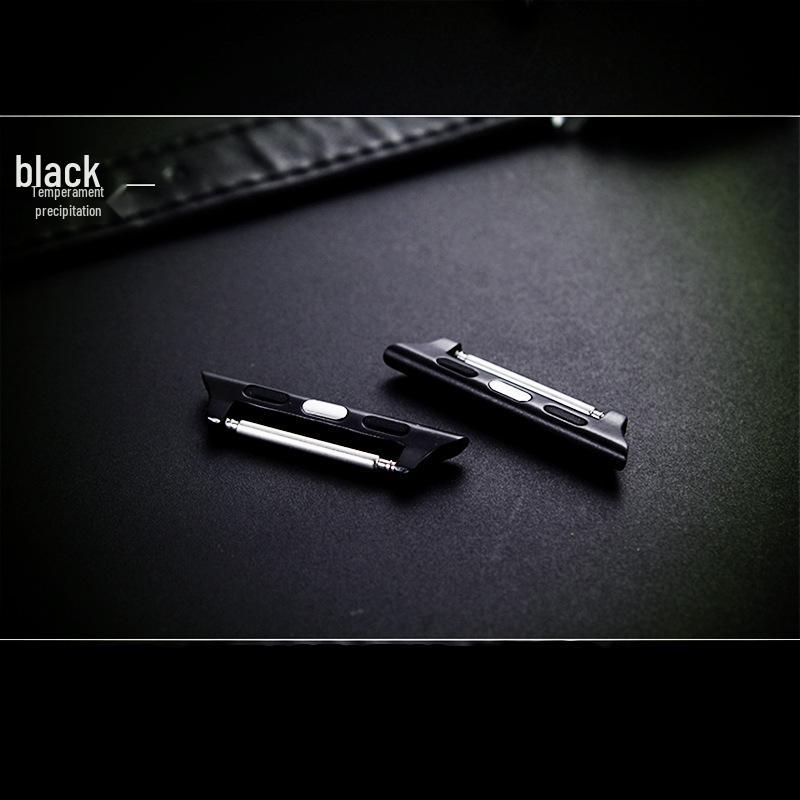 Universal Black Strap for Apple Watch Series 1-7 with Buckle & Spring Bar Connector