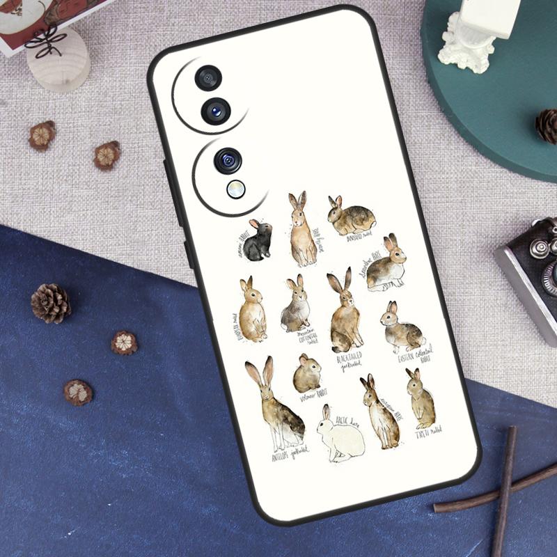 Rabbits Bunnies Case For Honor Magic 8 7 5 6 Pro Cover For Honor X9c X9b X9a X8a X8b 50 70 90 200 400 Lite