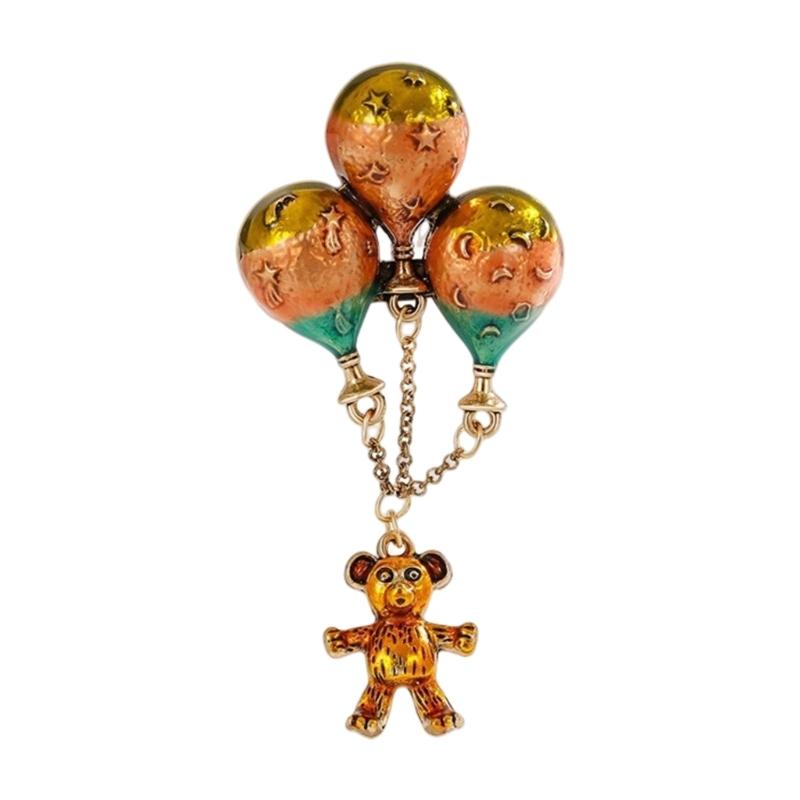

Elegant Alloy Bear Brooch Pin Feature Delicate Tassels Design Perfect For Youthful Fashion Statements 1