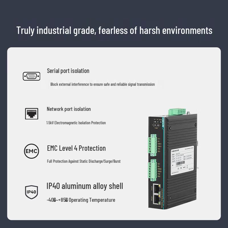 Maiwei 2-Port Serial Device Server RS485/232 to Ethernet Modbus Gateway