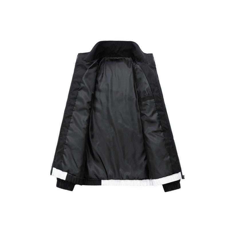 Herre Kjekk Løs Ståkrage Casual Allsidig Fargekoordinert Utendørs Par Sportsjakke